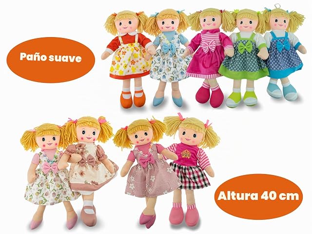 Foto 6 de 6 de Teorema - Muñeca de Trapo de Carlotta, Juguete para niños, Altura 50 cm