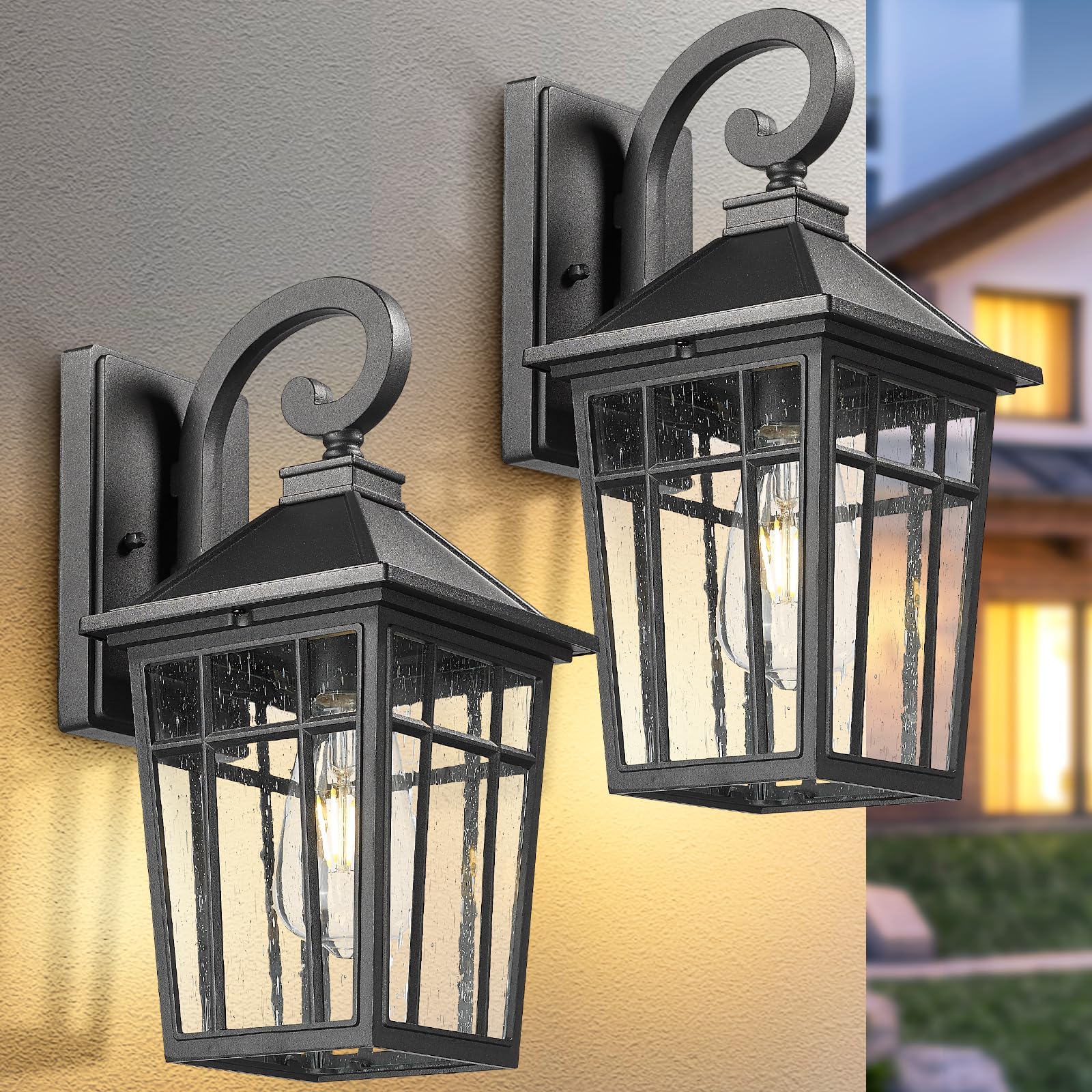 Luminzone Outdoor Lights Fixtures Wall Mount, Outdoor Post Lights, Lamp ...