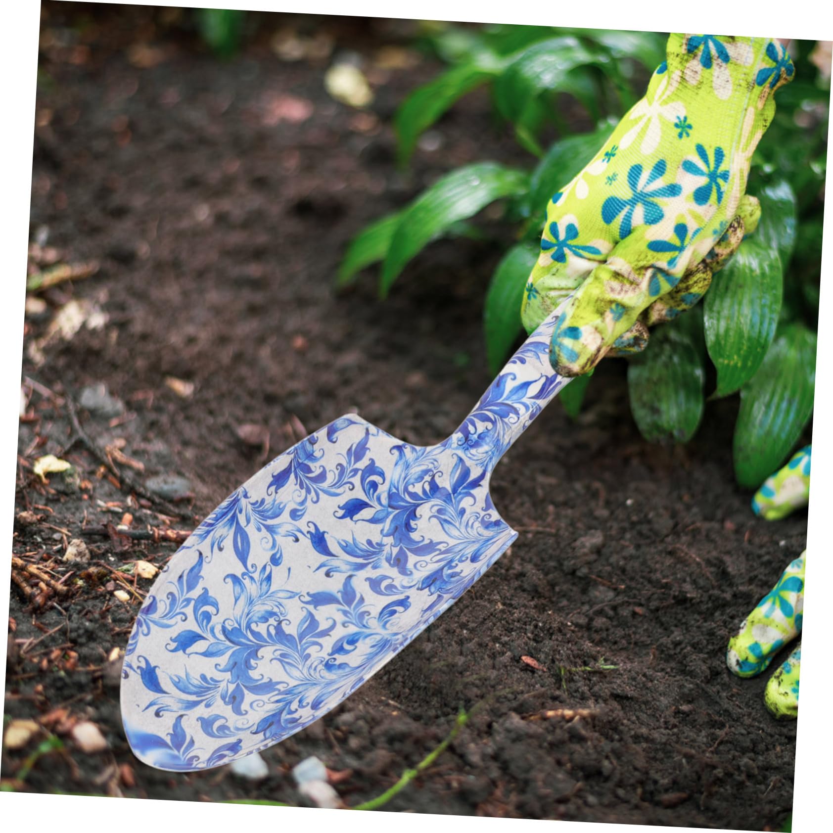 SHINEOFI 1 Juego De Herramientas De Jardinería De Porcelana Rastrillo De Jardín Herramienta Manual De Reparación De Jardín Herramienta De Jardín Multifuncional Mango De Metal