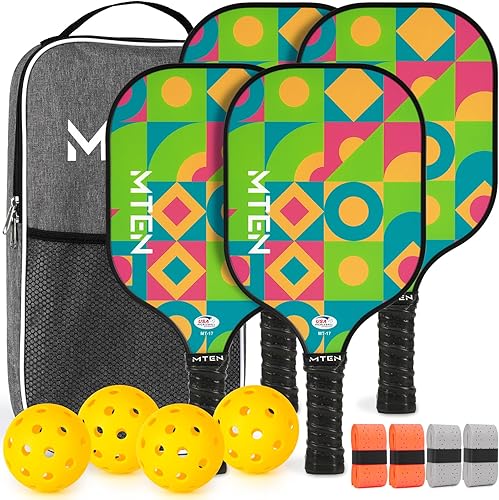 Miniatura 34 de Pickleball Paddles, USAPA Approved Fiberglass Surface Pickleball Set with Pickleball Rackets, Pickleball Paddles Set ​for Men Women negro*2,Negro