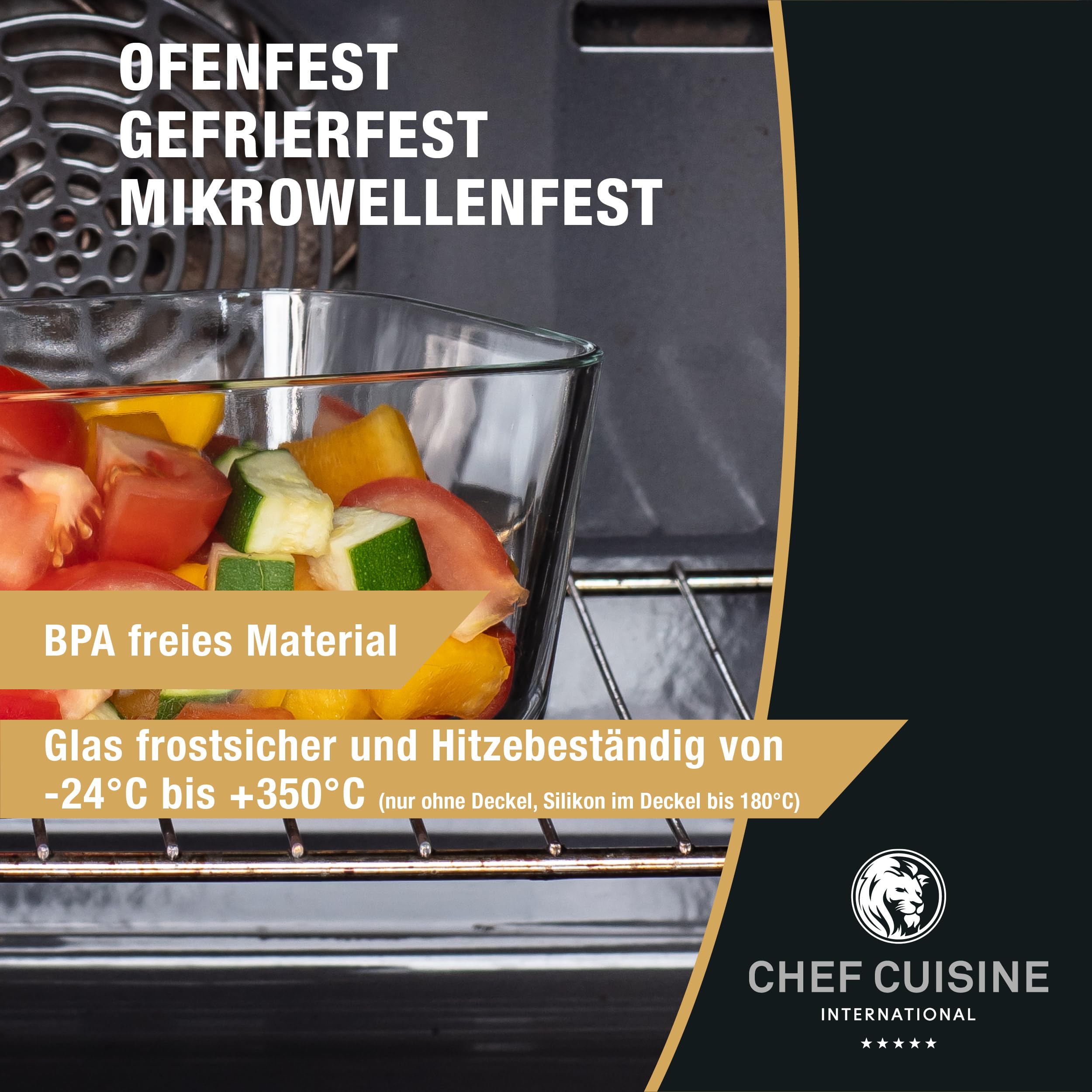CHEF CUISINE Vakuum Starter-Set Basic, 12-tlg., Glas mit Deckel und Pumpe