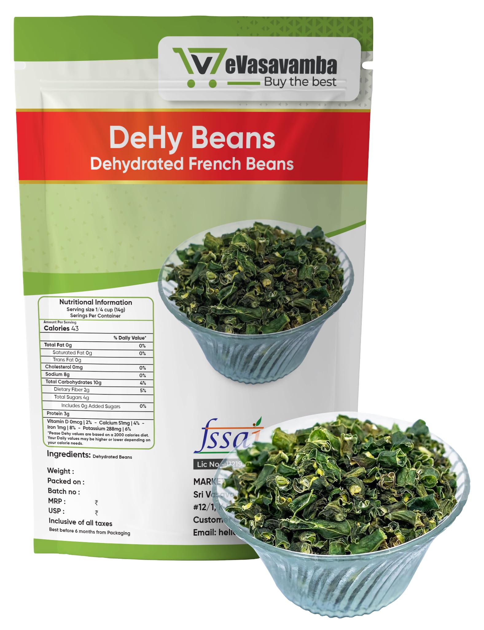 DeHy Beans - Premium Dehydrated French Green Beans | 100% Natural, No Additives | Quick-Cook Dried Beans | A++ Grade, 50g-picture-28