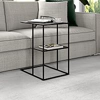 Vista 4 de Henn&Hart Mesa auxiliar rectangular de 20 pulgadas de ancho en bronce ennegrecido, para oficina en casa, sala de estar