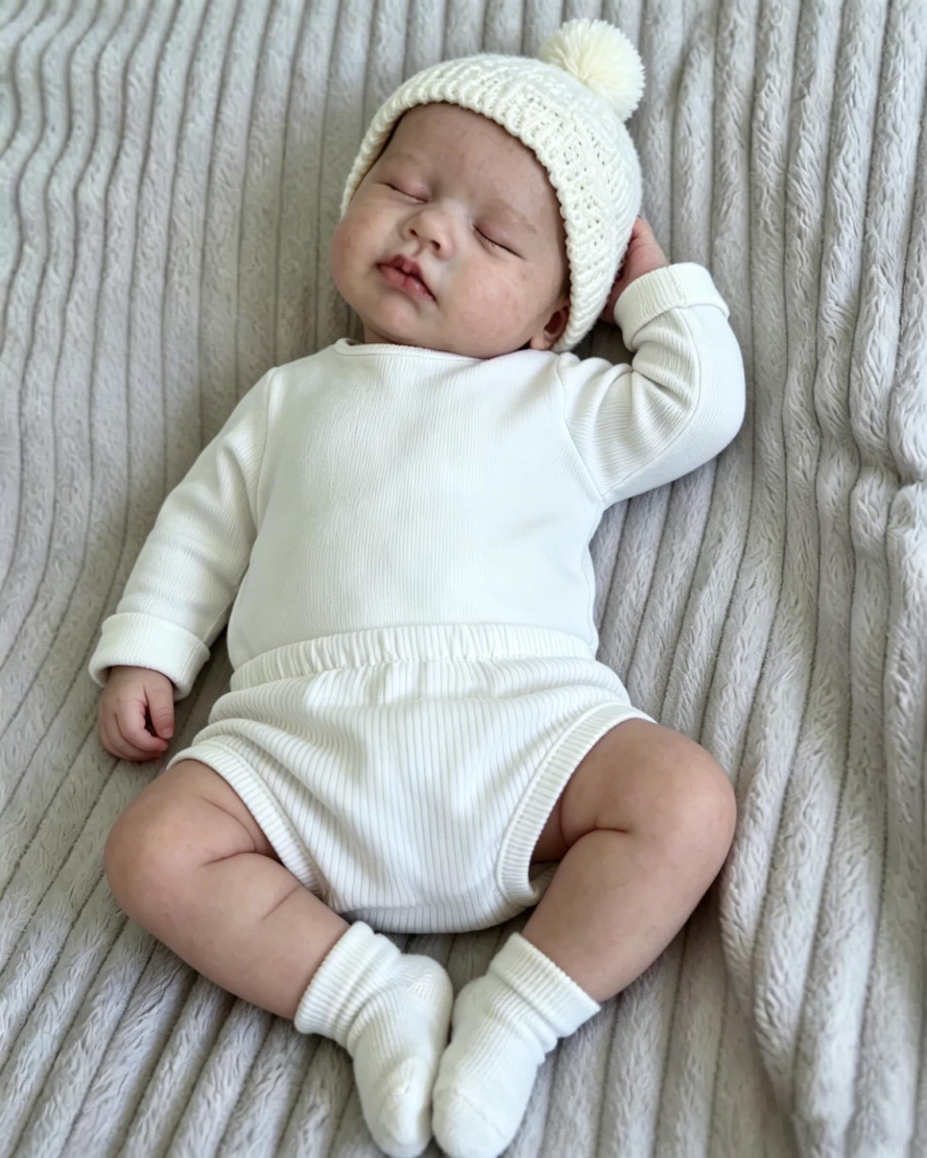 Anano Reborn Baby Mädchen Lebensrecht 18 Zoll Ganzkörper Silikon Puppen Wie Echte Puppen Aussehen, Reborn Baby Vollsilikon Lebensecht Newborn Babies Mädchen