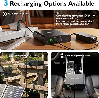 27000mAh AC 130W Laptop Charger, TSA-Approved CPAP Power Bank