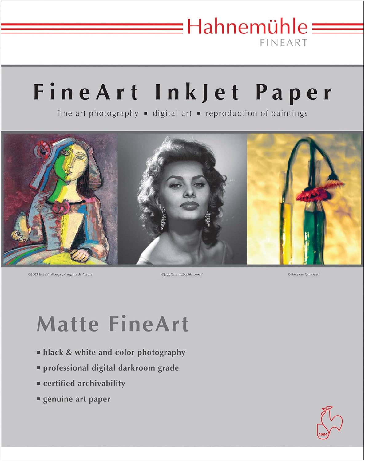 Hahnemuhle Photo Rag Duo, 100 % Rag, Bright White Matte Inkjet Paper, Coated 2 Sides, 276 g/mA, 8.5x11, 25 Sheets