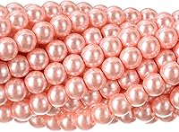 Vista 22 de RUBYCA 200 piezas de cuentas redondas pequeñas de cristal checo satinado lustroso para hacer joyería con cuentas de 6 mm color crema