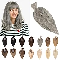 Vista 25 de SEGO Toppers de cabello humano para mujeres con cabello adelgazante, base de seda de 7 * 13CM (2.8 x 5.1 in), 100% cabello humano real, postizos