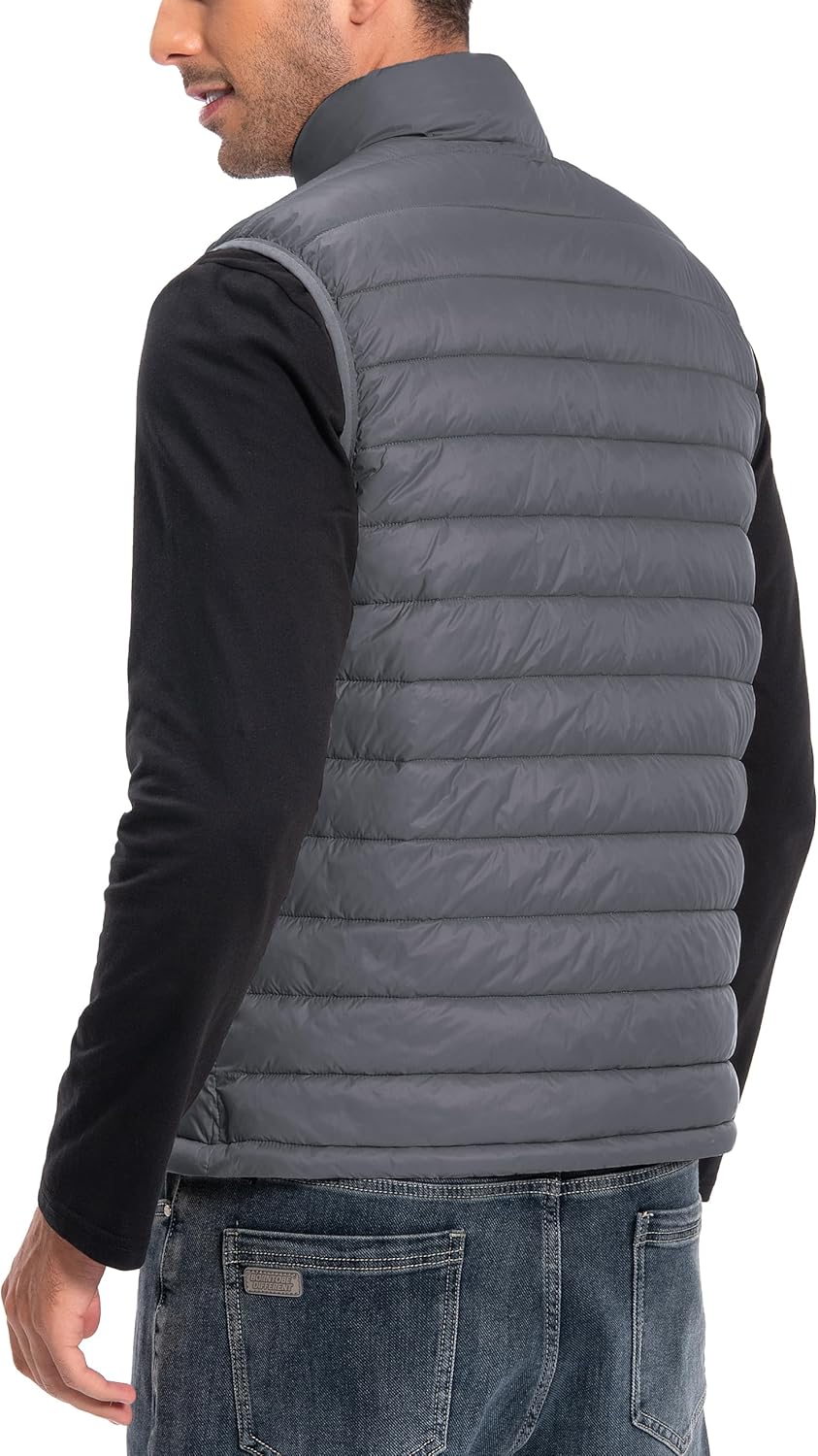 Pioneer Camp Men's Lightweight Puffer Vest Packable Water-Repellent Warm Quilted Sleeveless Outerwear for Work Casual Travel… - Image 2