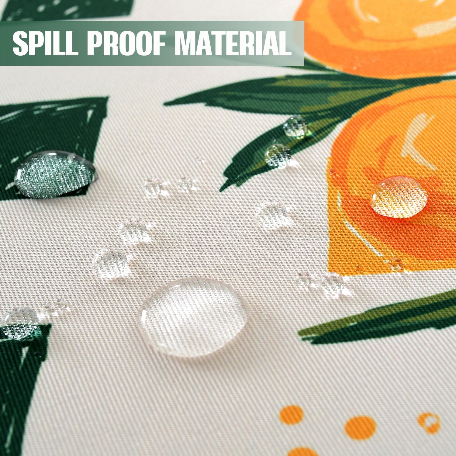 Honellaty Summer Tablecloth, Graffiti Lemon Pattern, 60" x 120" image 5