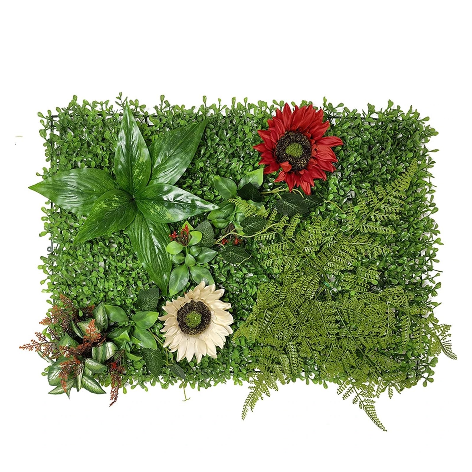 Ckqyydsxiaochen 5 Home Decoration Artificial Plant Lawn Sunflower Wall Leaf Panels Garden Bedroom Window Plantas Artificiales(5)