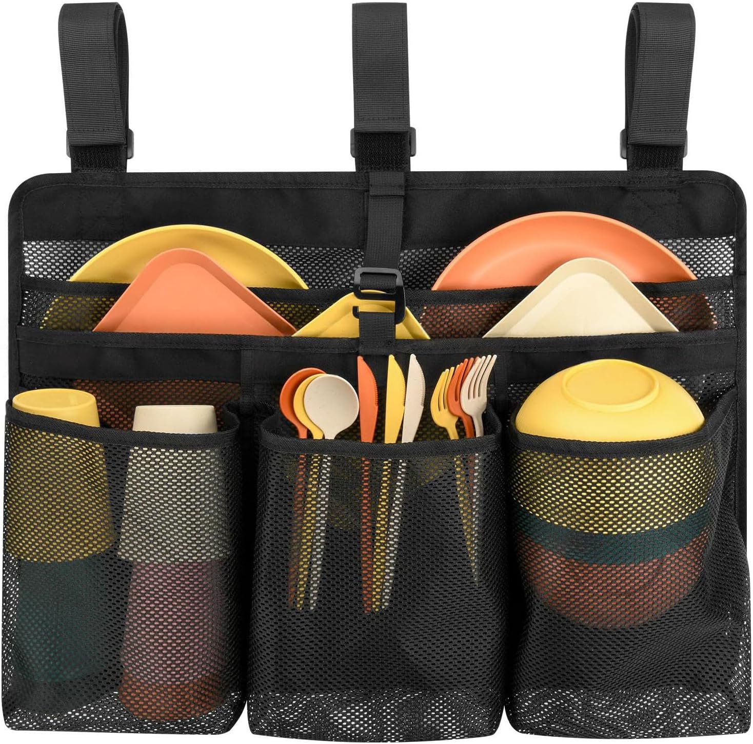 Portable Mesh Dish Drying Rack & Organizer for Camping, RVs, Travel