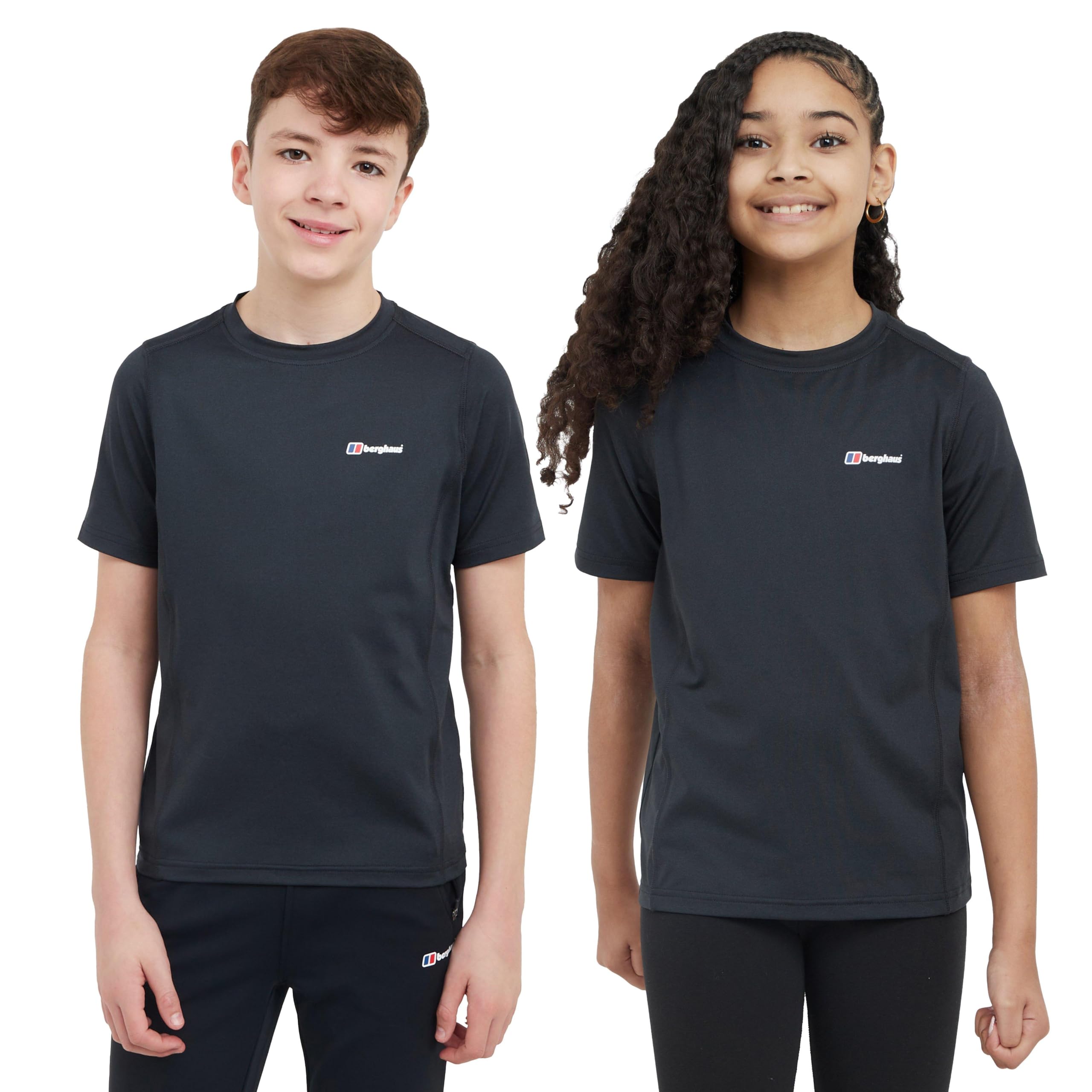 Berghaus Kids' Logo Tech T-Shirt Black 5-6Y