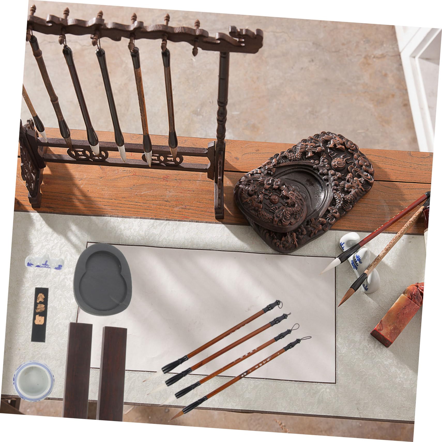 Set di Pennelli per Calligrafia per Studenti, in Legno
