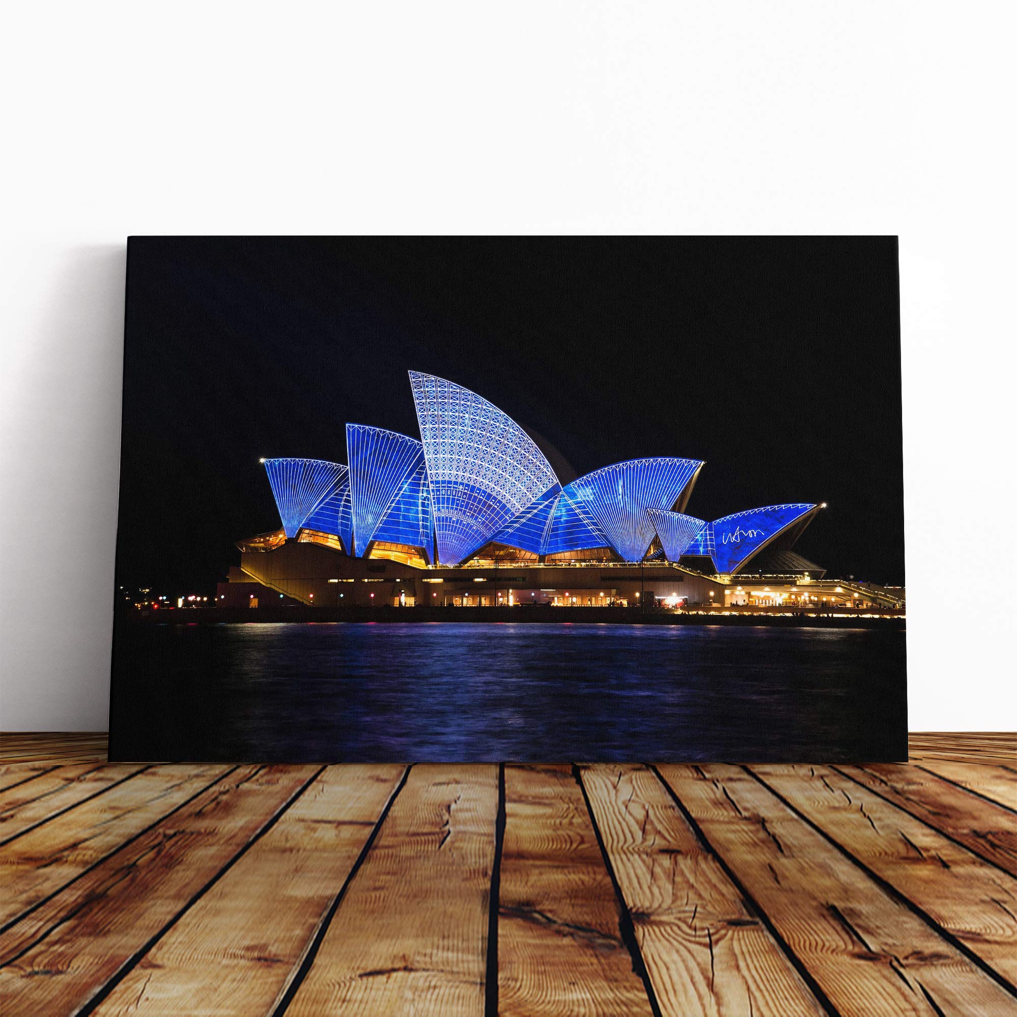 Sydney Opera House Harbour Australia (5) Canvas Print | Gallery Wrapped 30mm Frame Wall Art | 30x20 inches | Ready to Hang | Modern Seascape Picture | Living Room Bedroom Lounge Office