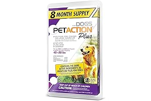 Petaction Plus for Dogs, 8 Doses - 45 to 88 lbs.