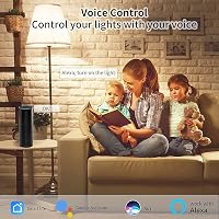 Fitop E14 WiFi LED okos izzó, 16 millió szín, Alexa/Google Home kompatibilis, 4 darab 2