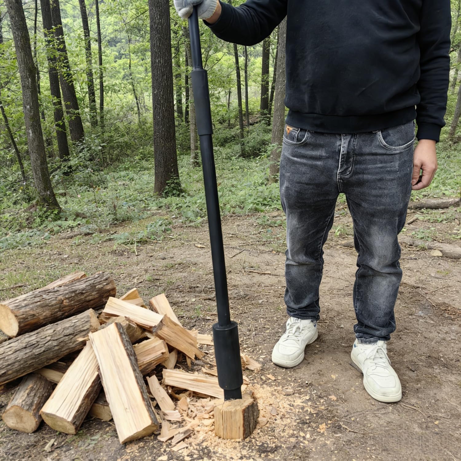 Manual Wood Splitter, Kindling Splitter Made with Heavy Duty Steel Portable Log Splitters for Wood, Indoor and Outdoor Use