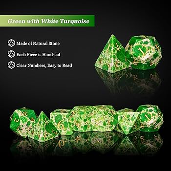 Amazon.co.jp: UDIXI ターコイズジェムストーンダイスセット D&D