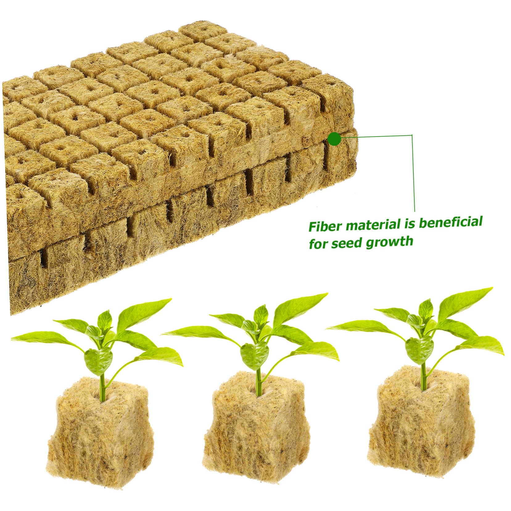 Sosoport 3 Juegos Bloques De Tierra para Propagación De Plantas Cubos para Plantas Cubos De Tierra os para Plantación Hidropónica Tapones De Cultivo os para Iniciar 100 Uds * 3