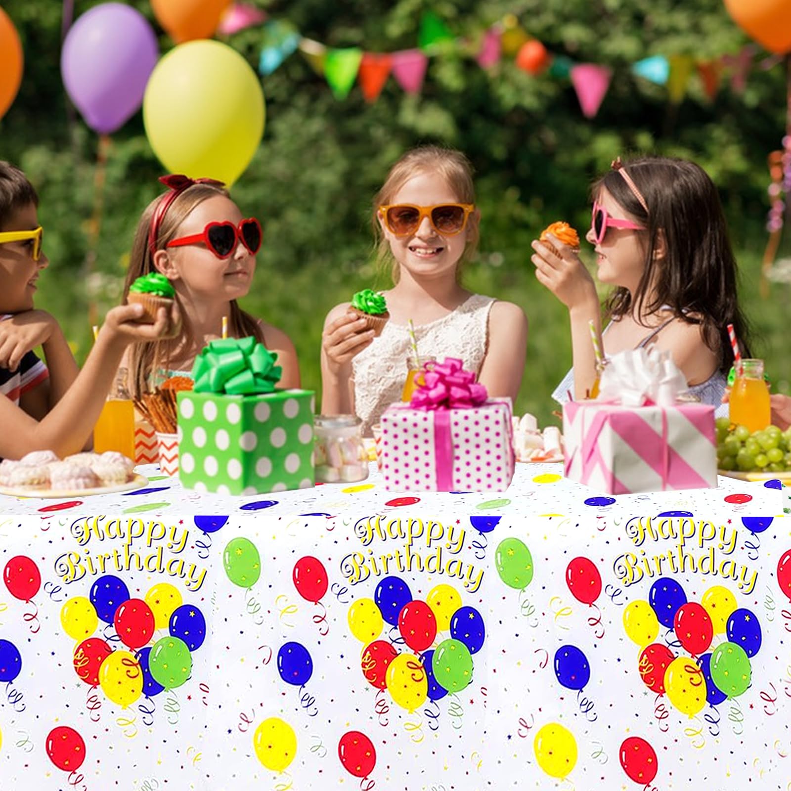 Tafelkleed kleurplaat Happy Birthday