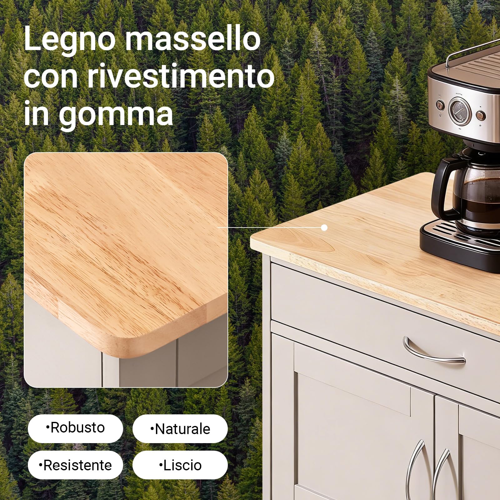 SoBuy Carrello Cucina con Ruote, Mobile Cucina Salvaspazio con Ruote, Mobiletto Cucina con Cassetti e Portabottiglie, Mobiletto Credenza Cucina per Cucina o Sala da Pranzo, Cachi 67x38x86cm FKW45-KA