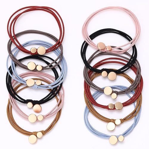 12 ligas para el cabello, lazos minimalistas suaves para el cabello pequeños, antideslizantes, bohemios, no dañan el cabello, elásticos y