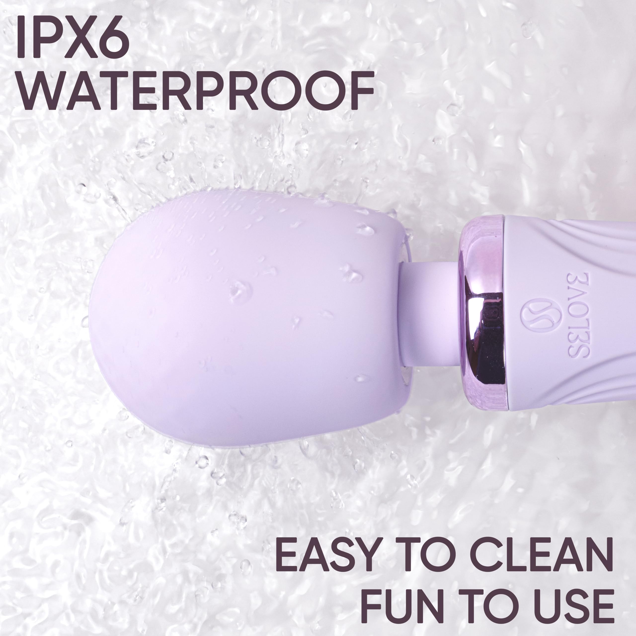 SELOVE Wand Vibrator – Vibrazioni Potenti e Profonde con Collo Flessibile (Lustrous Lilac)