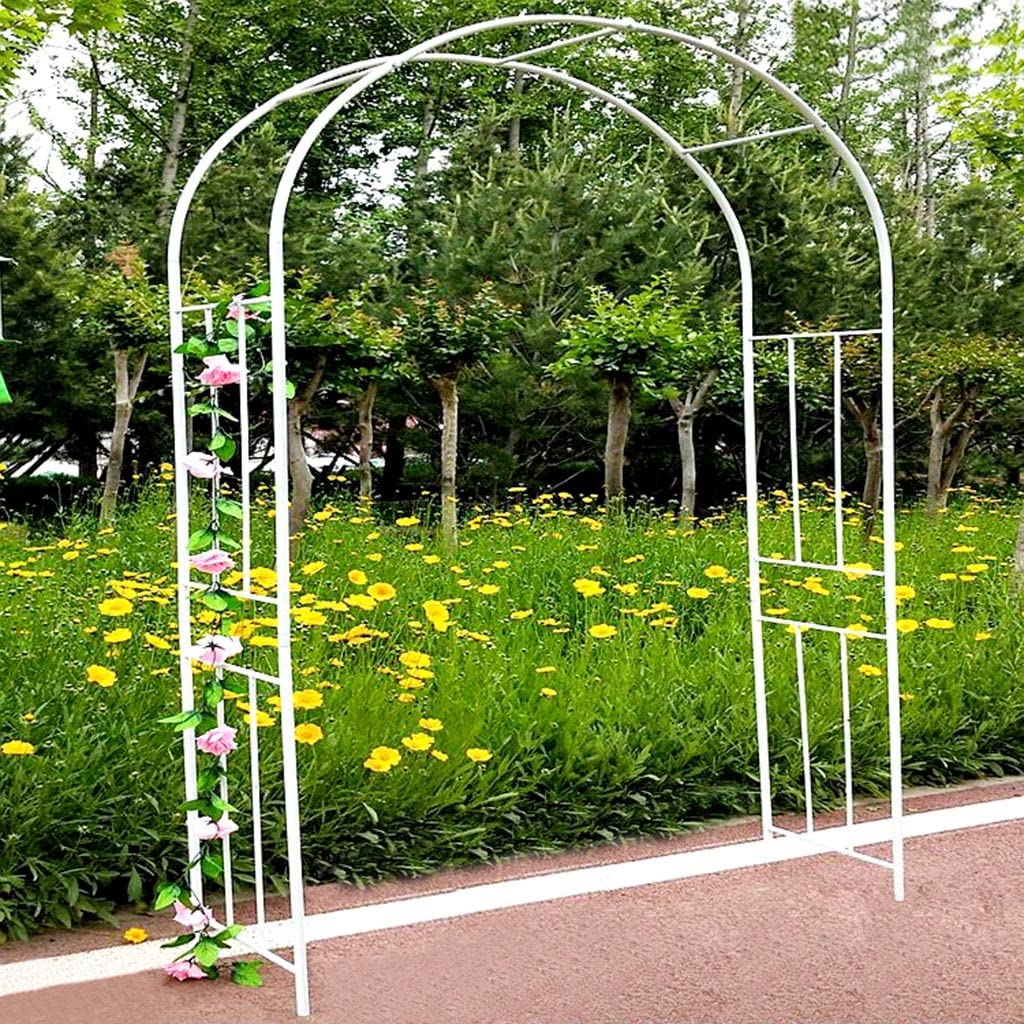 Tuinklimboog, 230 cm, hoogte verstelbare plantenboog van staal met