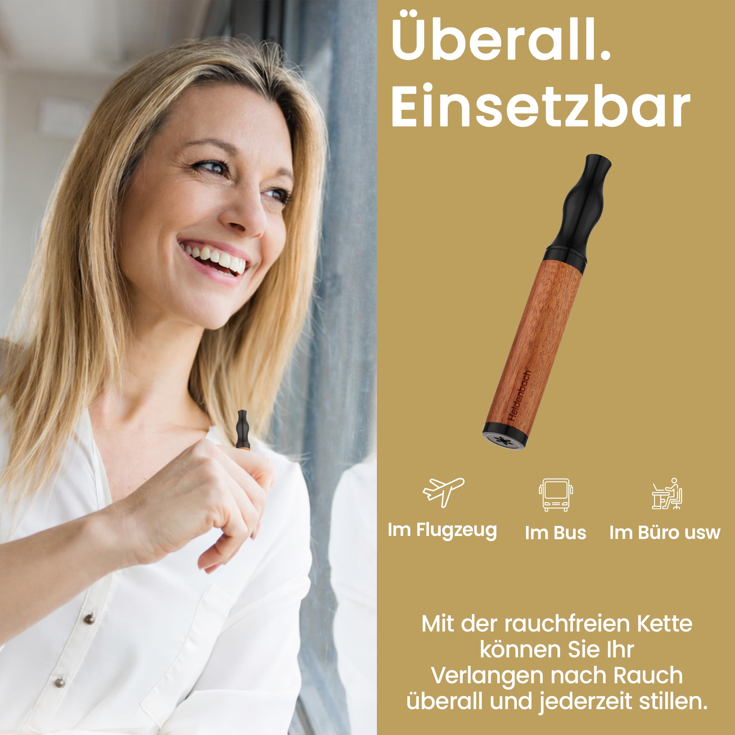 Rauchentwöhnung Atemkette mit mehr Widerstand – Premium Zigarettenersatz mit 18 Filter (Minze, Wassermelone, Kaffee) – Rauchfrei Hilfsmittel als nikotinfreie Alternative mit Geschmack