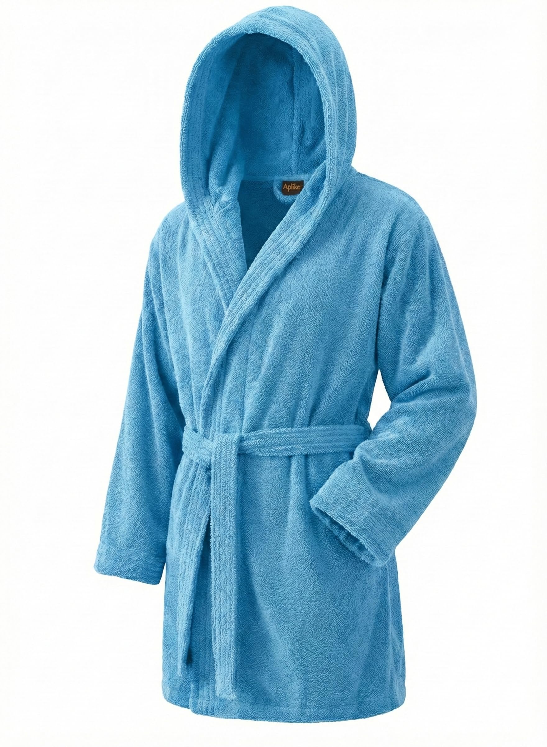Top Towels Hooded Bathrobe, Lavender, XXL