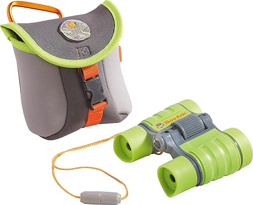 HABA Terra Kids Binoculars – 4x Magnification For Children, Includes Shoulder Bag & Knowledge Cards