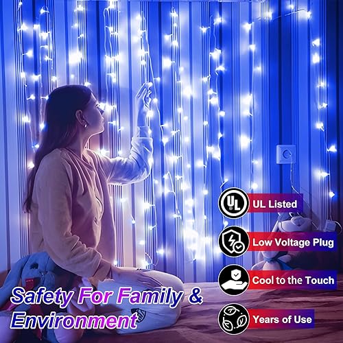 Miniatura 5 de Guirnalda de 1500 luces led de Navidad para exteriores, 8 modos profesionales, temporizador, enchufe para exteriores, impermeable, patio, árbol,