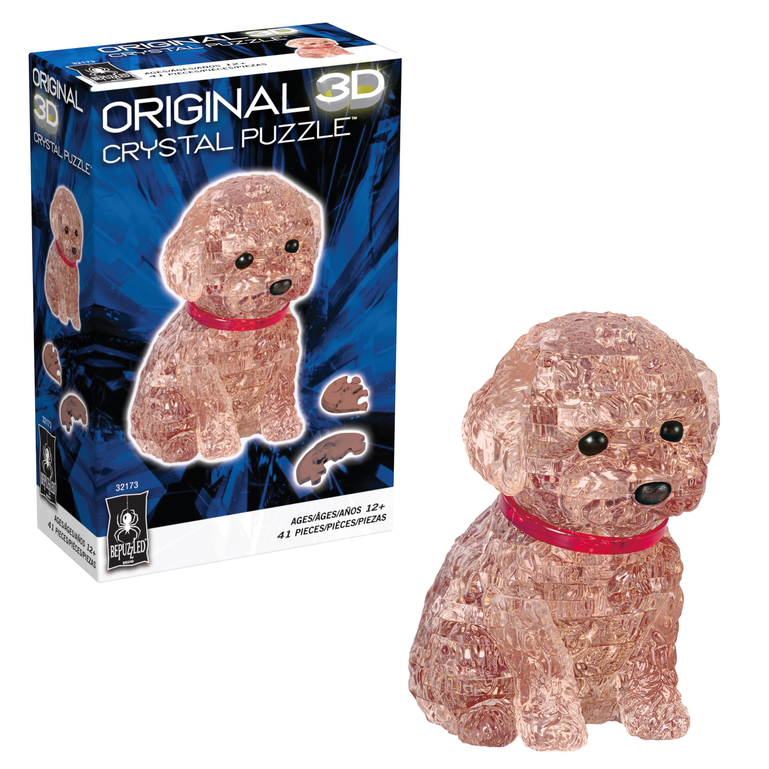 Amazon.com: Red Poodle Crystal 3D Puzzle, 41-Pc Brain Teaser, Ages