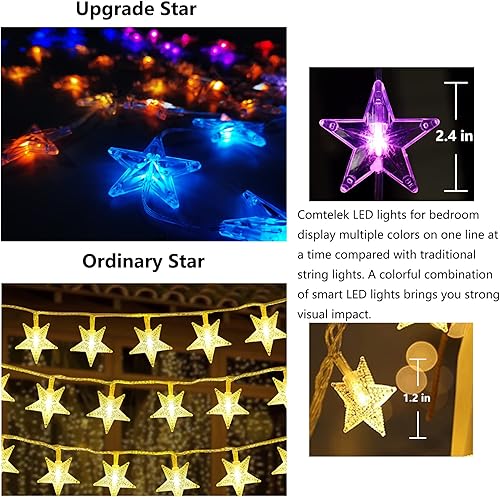 Vista 13 de Toldo de cama con luces, toldo de cama de mosquitero para niñas, cortinas de cama tamaño matrimonial y queen desde el techo, mosquitera de cúpula