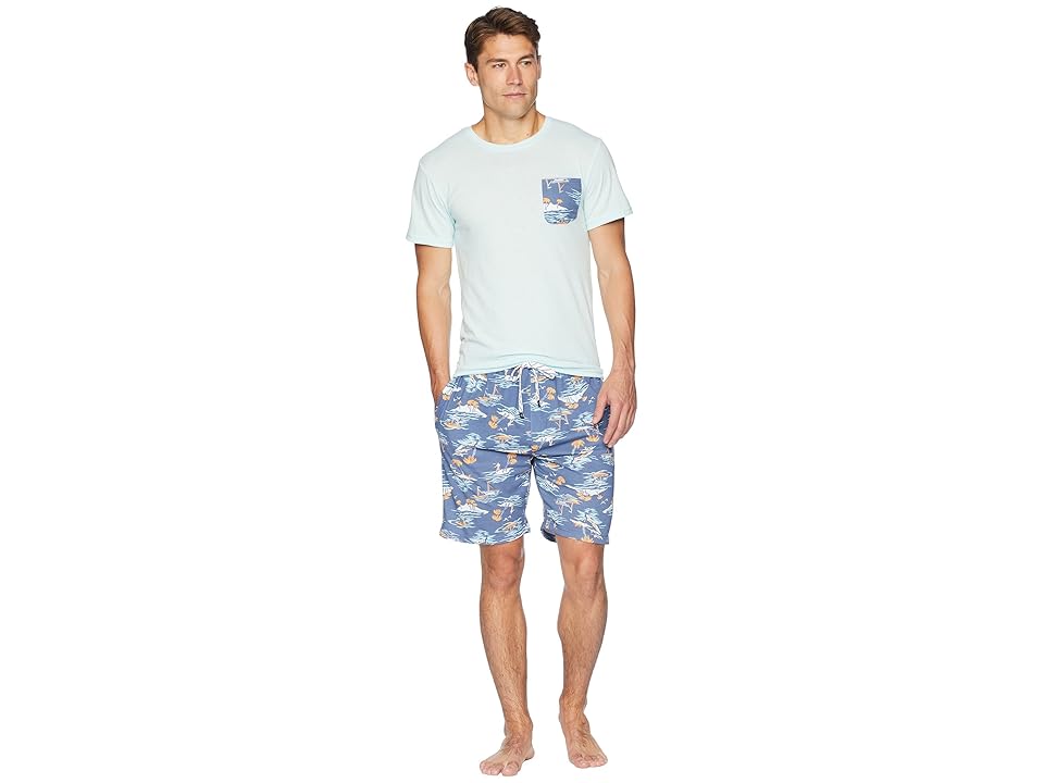 

Original Penguin Lounge Gift Set - Islander (Pastel Blue/Vintage Indigo) Men's Pajama Sets