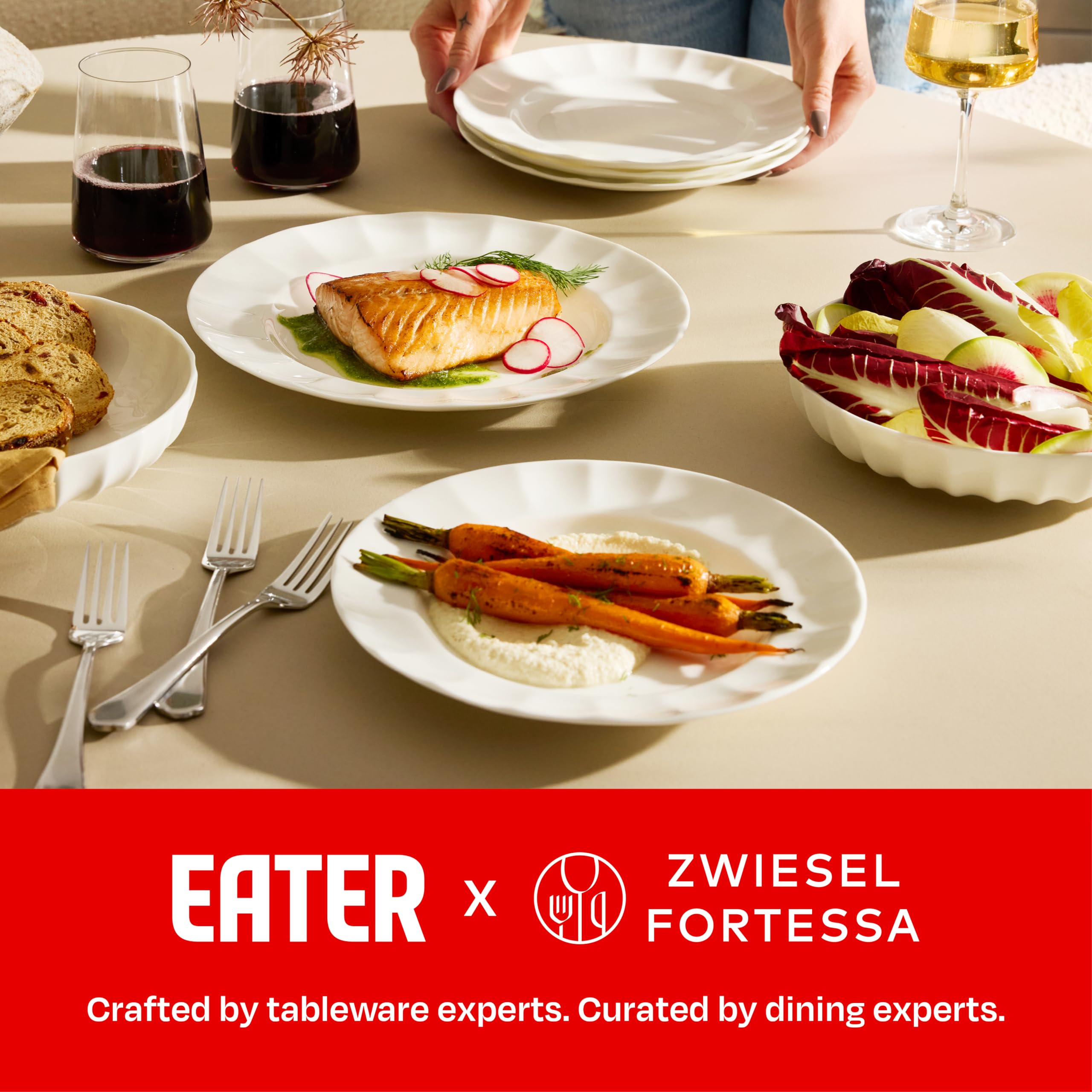 Amazon.com | Eater x Zwiesel Fortessa Parasol Bone China, 12 Piece
