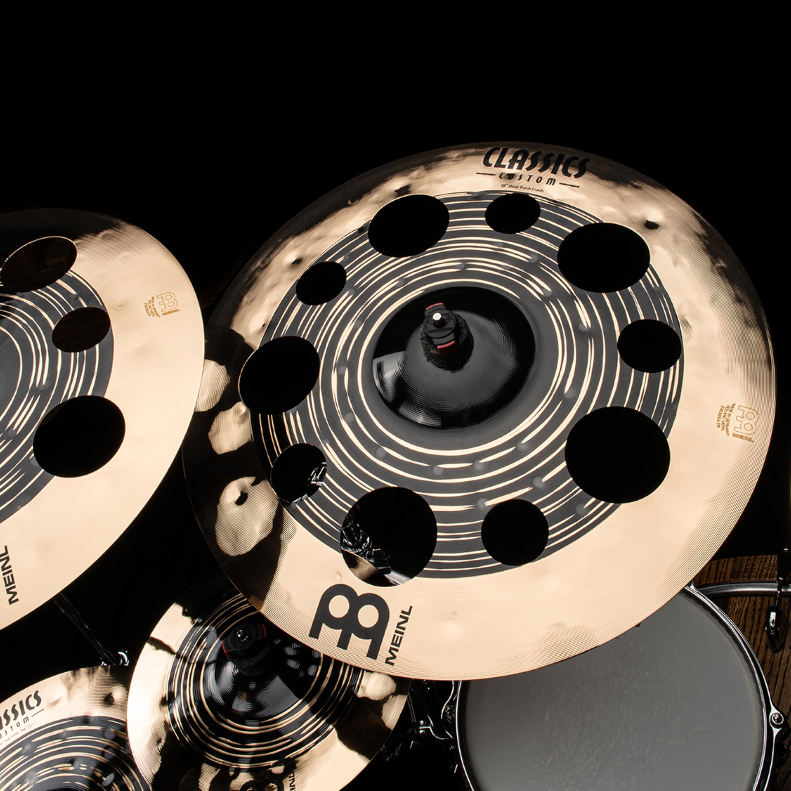 Meinl Cymbals Classics Custom Dual Cymbale Trash Crash 16 pouces (Vidéo) pour Batterie (40,64cm) Bronze B12, Deux Finitions - Fabriquée en Allemagne (CC16DUTRC)