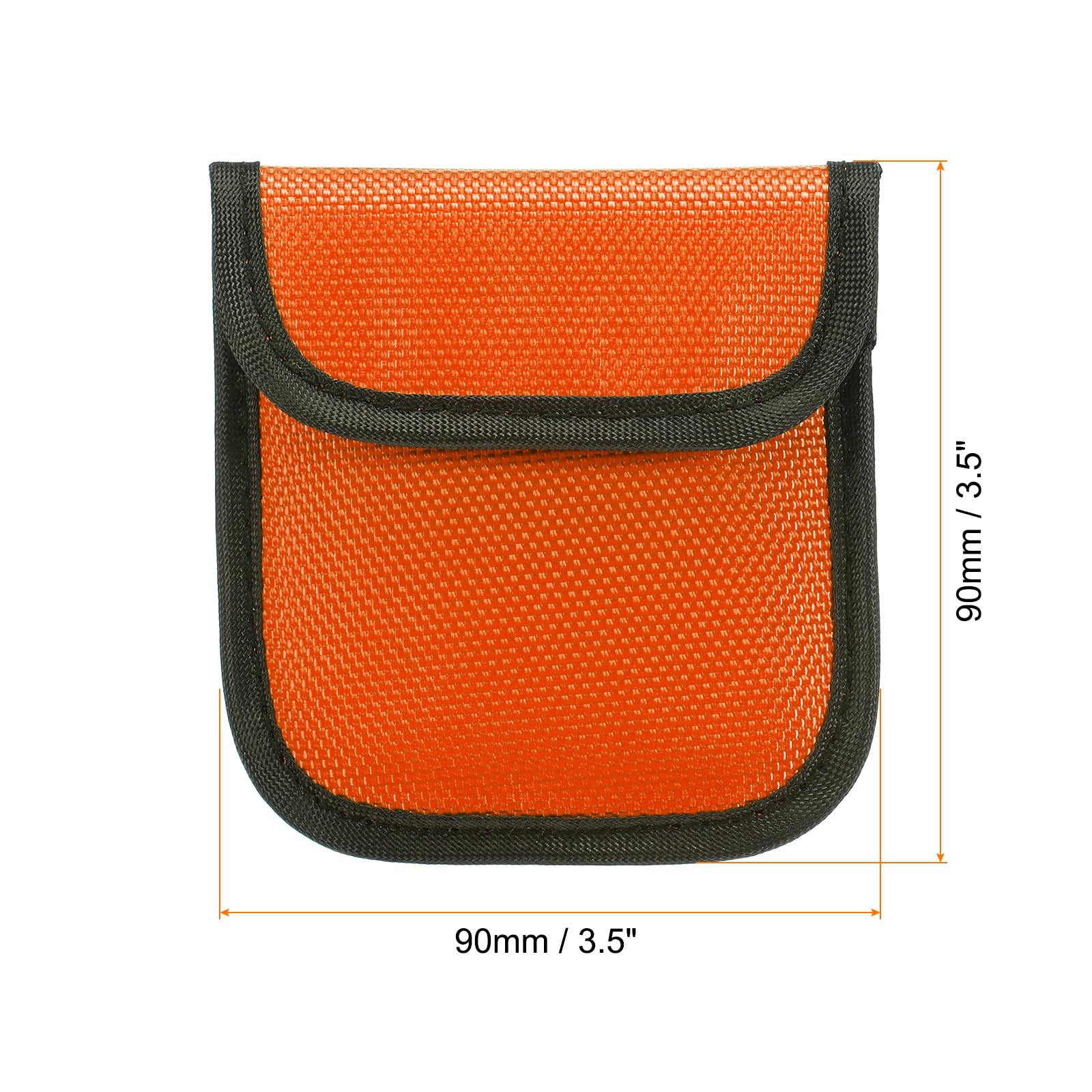 PATIKIL 58 mm Appareil Photo Filtre Boîtier, Appareil Photo Filtre Boîtier Pochette Imperméable Antipoussière Filtre Transport Sac pour Photographie Filtre Stockage, Orange