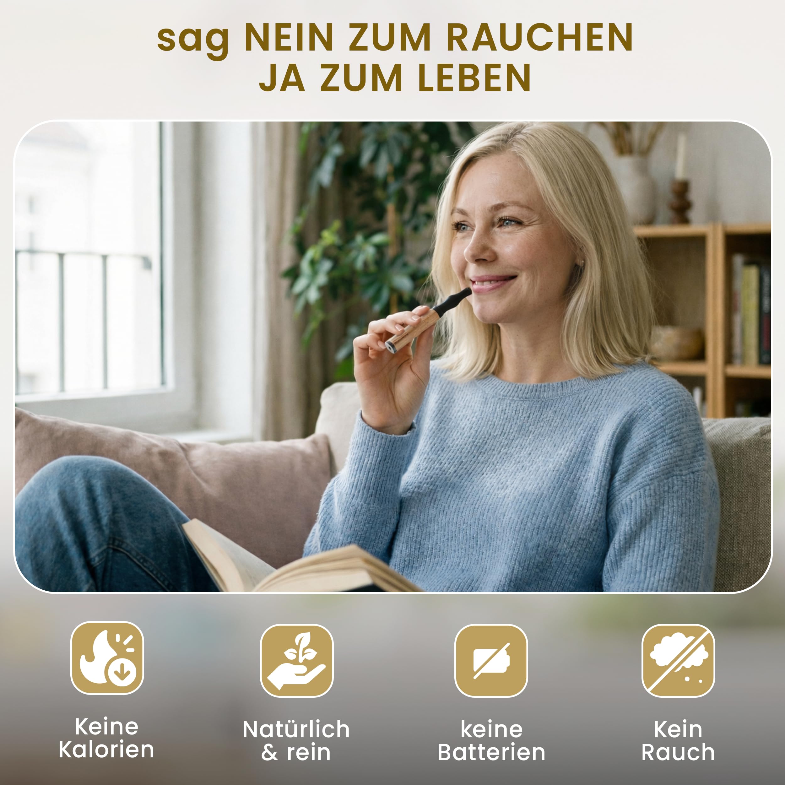 Rauchentwöhnung Atemkette mit mehr Widerstand – Premium Zigarettenersatz mit 18 Filter (Minze, Wassermelone, Kaffee) – Rauchfrei Hilfsmittel als nikotinfreie Alternative mit Geschmack