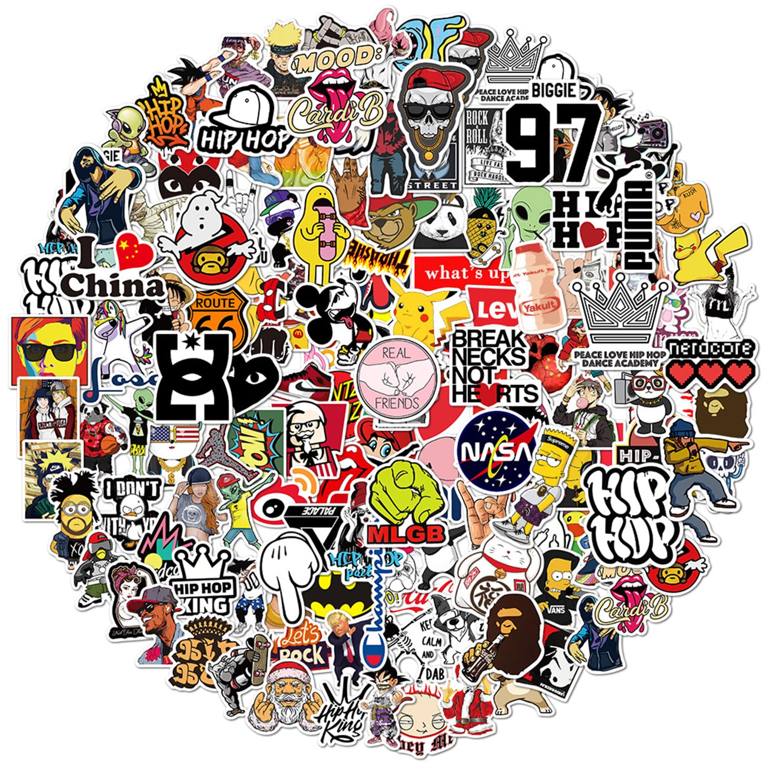 50 stks/set JDM Cars Stickers Voor Kinderen Speelgoed Fiets Motor Skateboard Laptop Waterdichte DIY Decals kopen vanaf een prijs van 1.23
