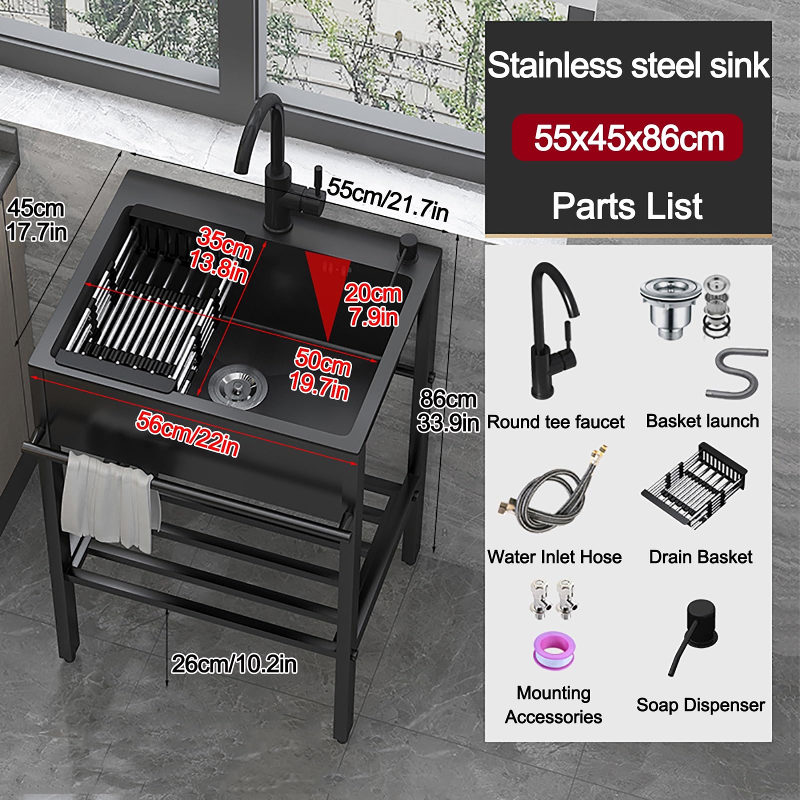 Lavello PLADOS LINEA SPAZIO 79.10 - Ad Una Vasca Con Scolapiatti Integrato, Design Moderno E Funzionale - Foto 10