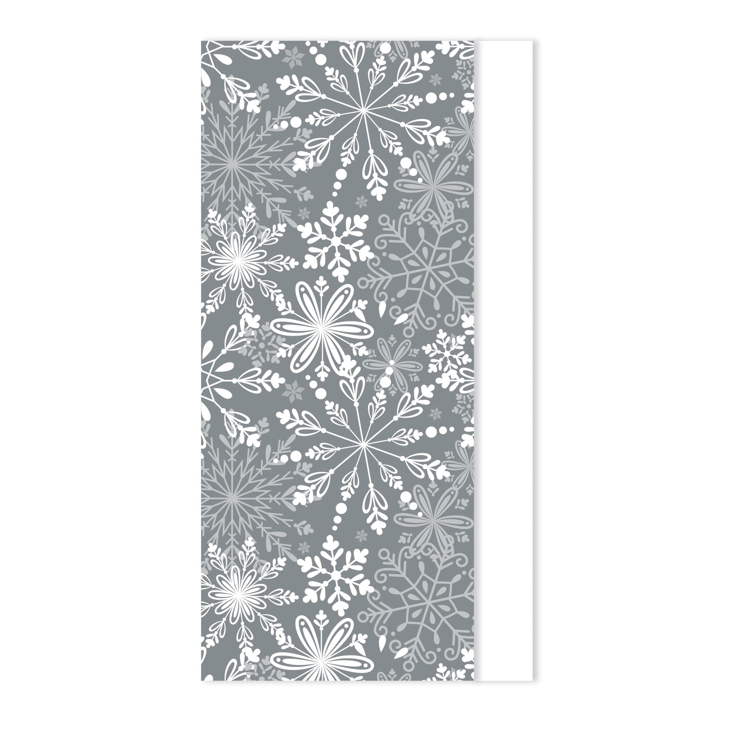 Eurowrap Multicolour Snowflake Silver Christmas Tissue Gift Paper – Pack Of 8 Sheets With White & Snowflake Print For Holiday Wrapping & Crafts