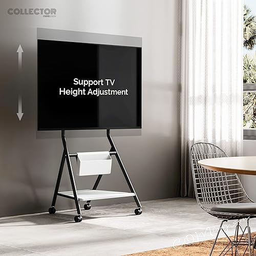 Miniatura 4 de FITUEYES Soporte de TV móvil de diseño para TV de 46, 55, 60, 65 pulgadas, soporte de suelo con soporte para sala de estar, oficina, hotel, moderno