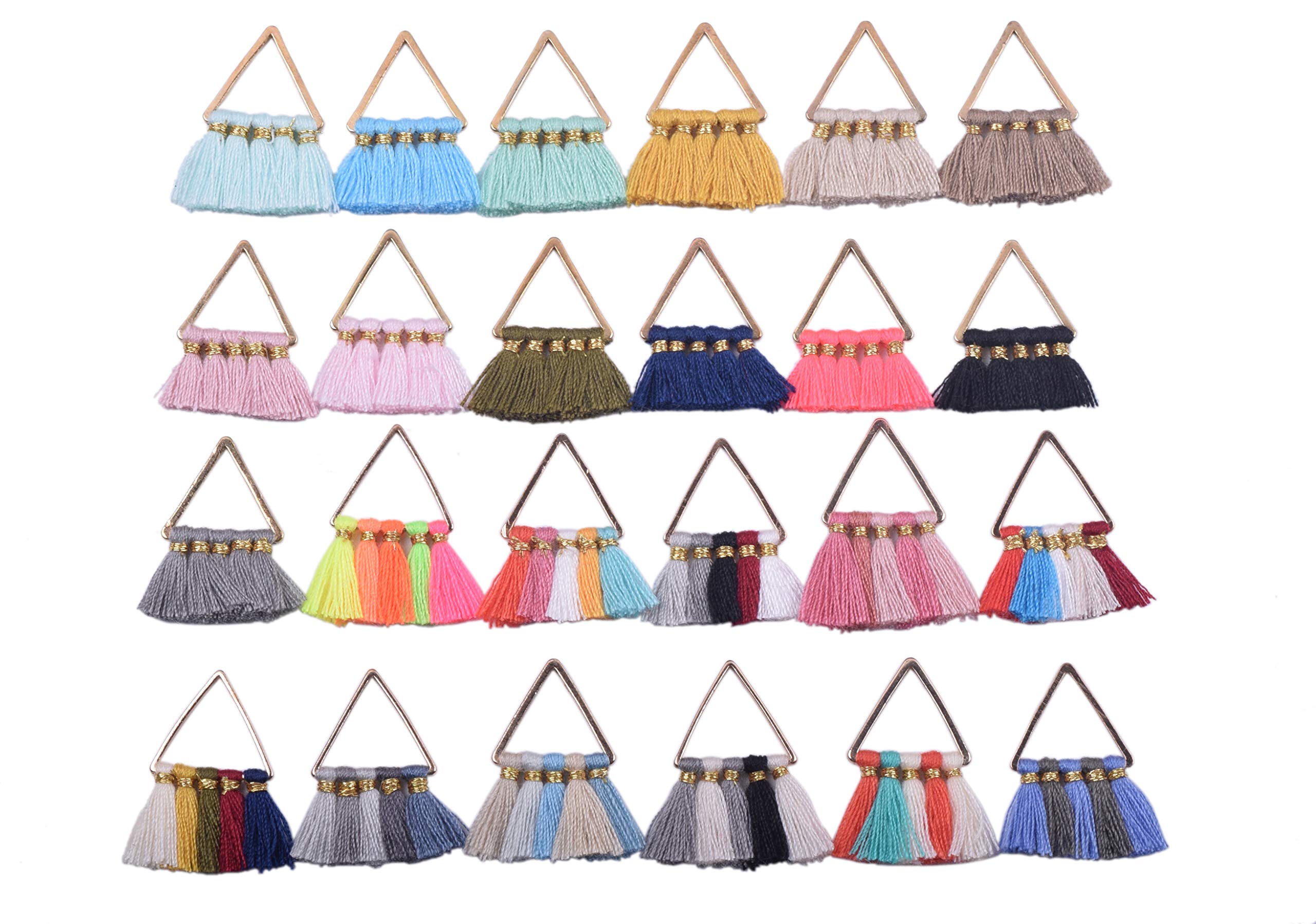Mini borlas para aretes de estilo bohemio mixto ideales para crear pendientes de verano