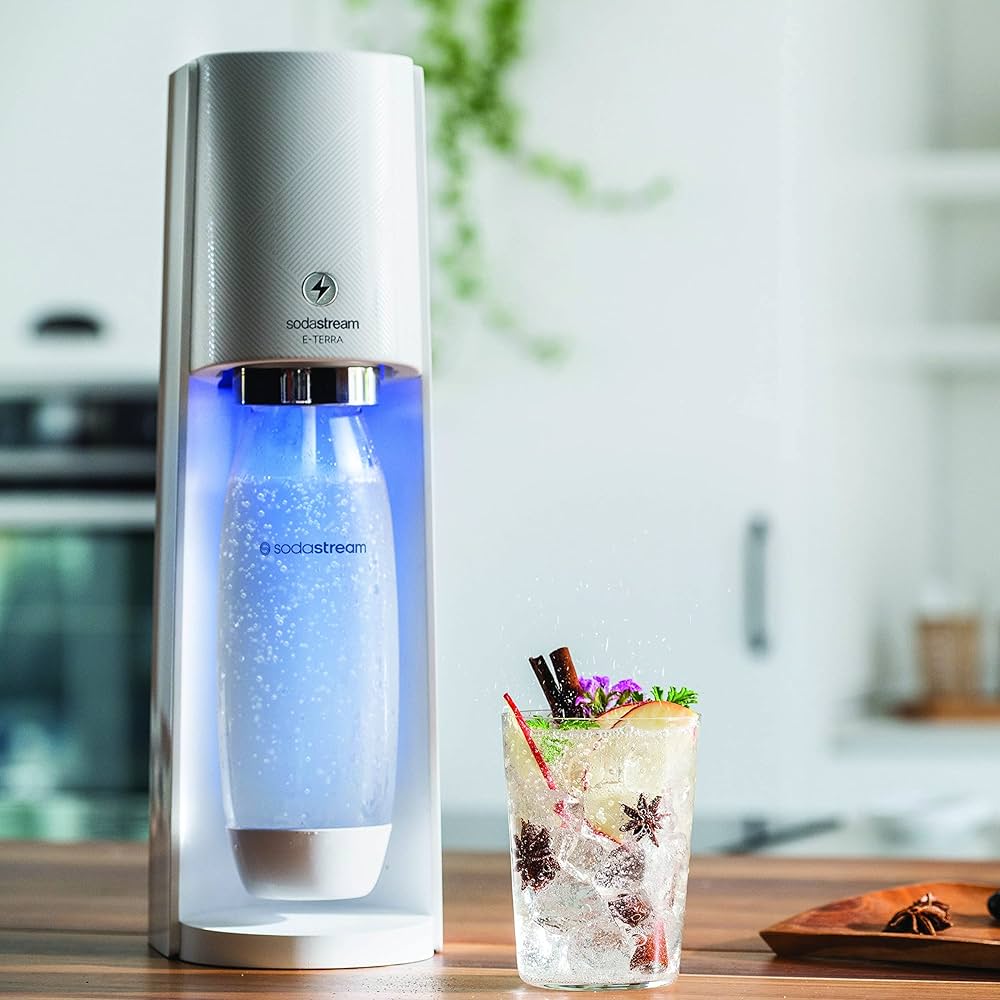 SodaStream E-TERRA Sparkling Water Maker (White) with CO2 SodaStream E-TERRA Sparkling Water Maker (White) with CO2