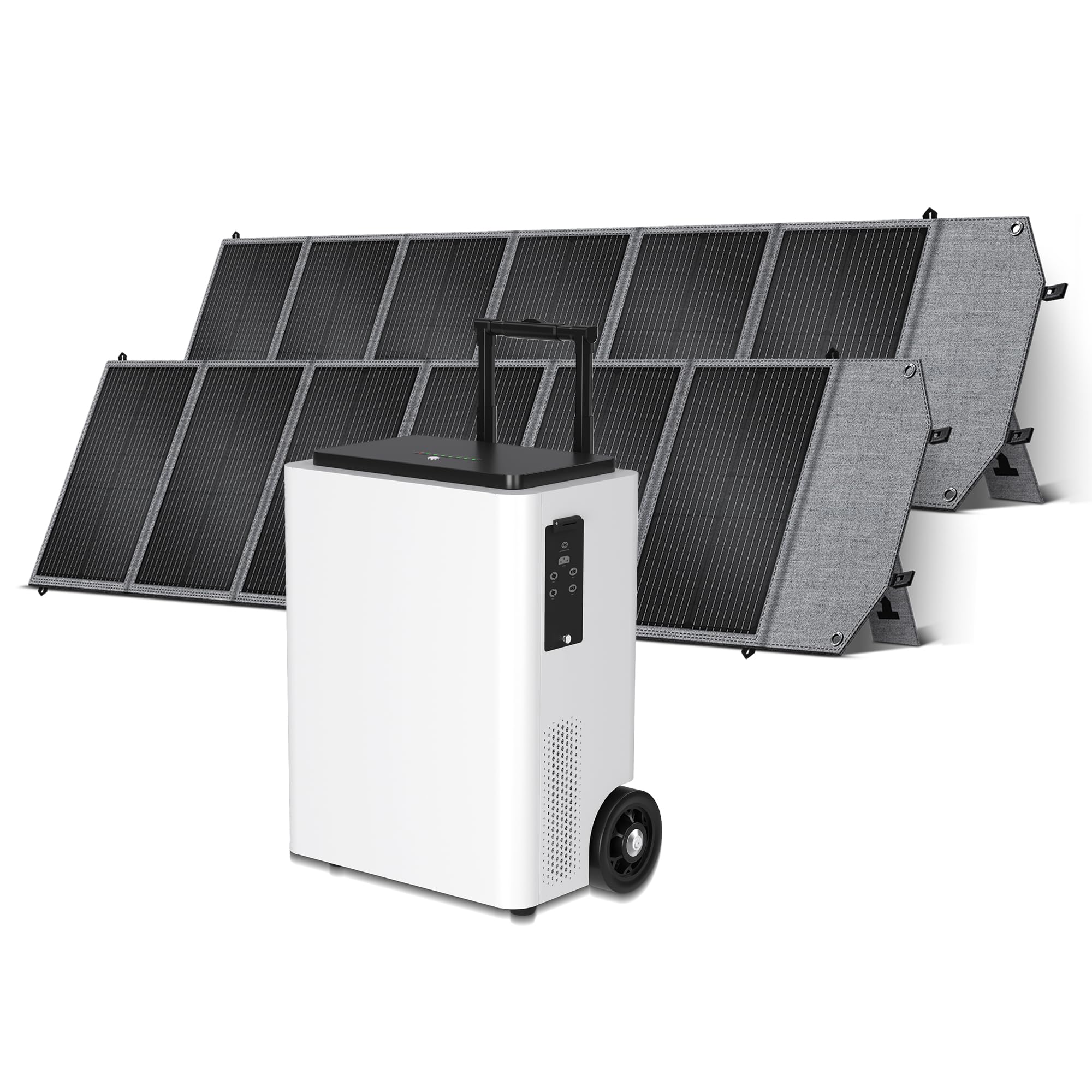 CTOLITY AP5000 (2026 Nuovo) Generatore con pannello solare 2 * 200W, stazione portatile 5120Wh con AC 5000W(6000W Pic), Centrale Elettrica Portatile per campeggio, emergenze e backup solare domestico