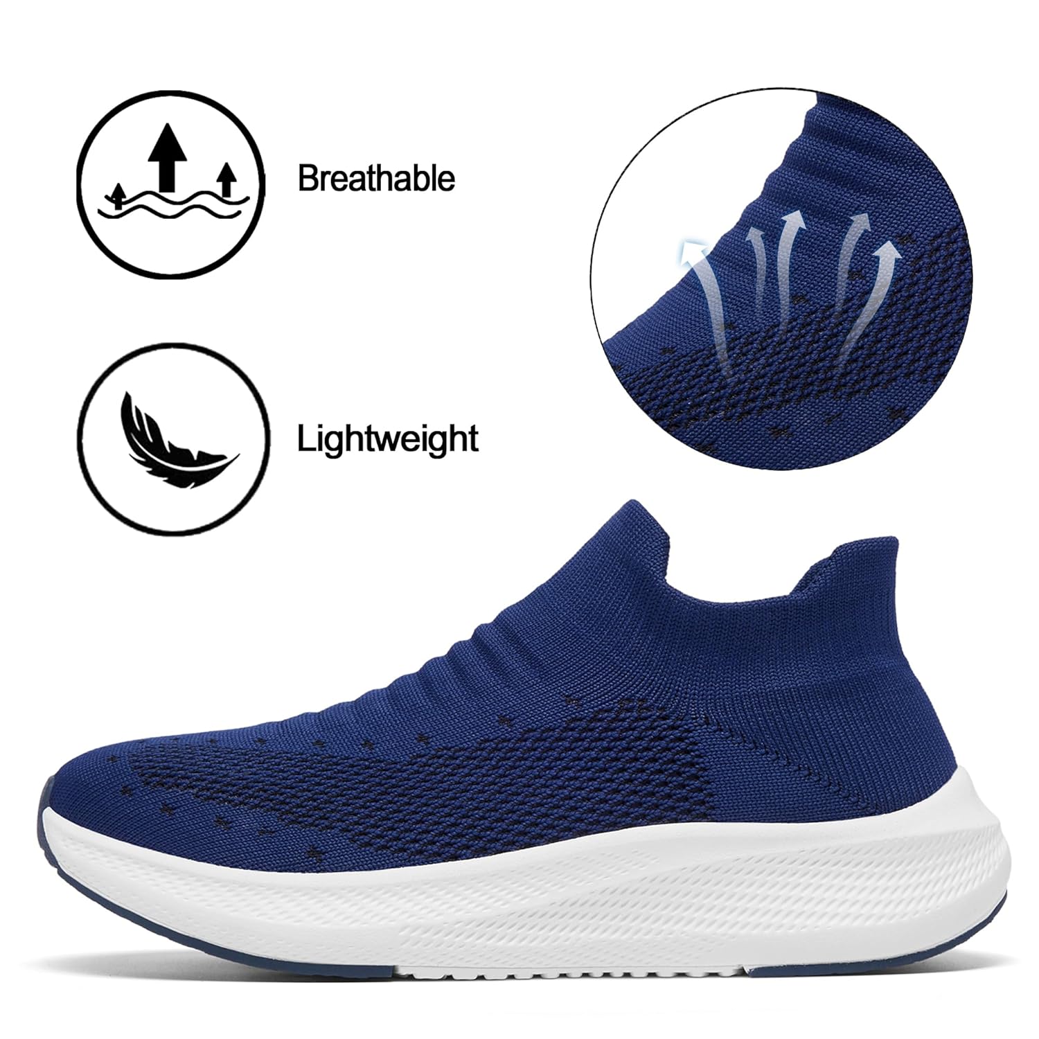 SHULOOK Tênis de corrida feminino, sem cadarço, confortável, leve, respirável, malha antiderrapante, casual, moderno, tênis de corrida em promoção! Veja a oferta e mais achadinhos de Tênis 3 Hoje é o melhor dia para comprar SHULOOK Tênis de corrida feminino, sem cadarço, confortável, leve, respirável, malha antiderrapante, casual, moderno, tênis de corrida com aquele preço maroto! Promoção! Aproveite a oferta! 3