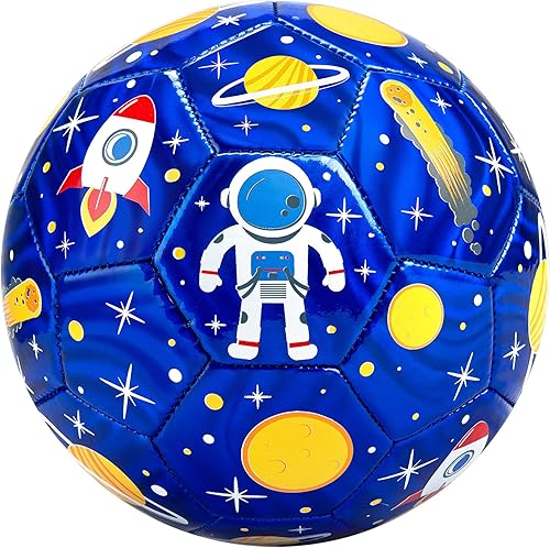 INPODAK Size 2 Size 3 Soccer Ball for Toddler, Stocking Stuffer Christmas Toy, Cartoon Balls for Kids with Pump, Mesh Bag and Gift Box, Great Gift