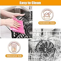 Vista 5 de Accesorios para freidora de aire Gourmia GAF698 GAF686, ovalada, antiadherente, 9.3 x 8.9 pulgadas, piezas de repuesto para freidora de aire